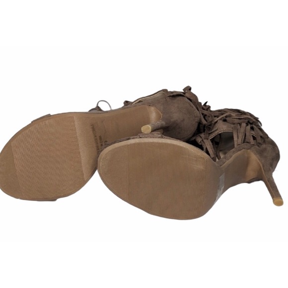Taupe Fringe Heels From Go Jane - Picture 4 of 5